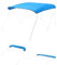 VEVOR Toldo Barco Poliéster 600D Bimini, Azul Pacífico, 244 x 244 cm