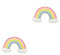 INOOMP 2 Stück Wolken Regenbogen Ornamente groß gemacht Kindergarten Regenbogen-Raumdekorationen Wanddekoration Schlafzimmerdekorationen für Mädchen Baumwollseil Colorful