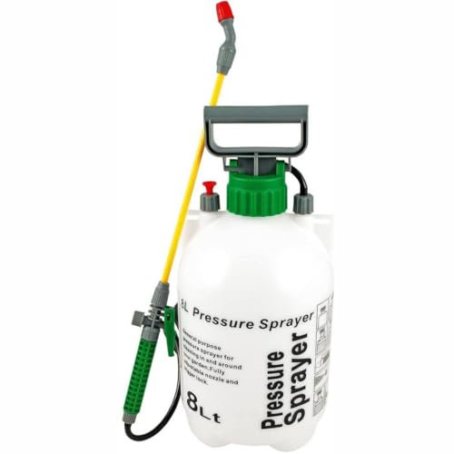 Pressure Sprayer – Garden Sprayer for Weed Killer, Pesticides & Fertilizers with Adjustable Nozzle & Shoulder Strap (8L)