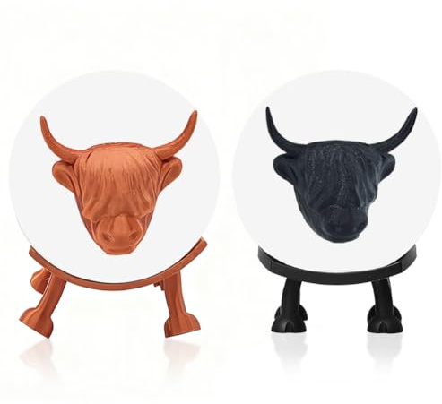 Highland Cattle Toilettenpapierhalter 2 Stück Cattle Klopapierhalter für 42mm Rollen Schottisches Hochlandrind Aufbewahrung Toilettenpapier Perfekt für Badezimmer Zuhause Küche WC