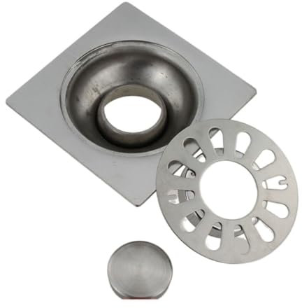 WEOKDFHA Bodenablauf Aussen Duschablauf, Dicker Edelstahl-Bodenablauf, gewöhnliches Badezimmer, Toilette, Küche, Balkon, zur Vermeidung von Gerüchen(Washing Machine)