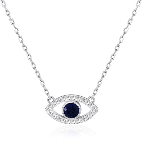Philip Jones Evil Eye Necklace Created with Zircondia® Crystals