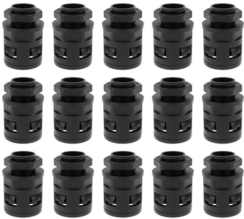 Briny River 15 Piezas AD21.2 - Conector de Tubo Corrugado Prensaestopas M20 Abrazaderas de Unión para Conducto Flexible de 20 Mm de Diámetro Exterior