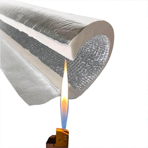 Schaumstoff Schlauch Rohrisolierung,Rohrisolierung Isolierschlauch mit Aluminiumfolie,Innendurchmesser 76/90/114/133mm,für Klimaanlagen,Innen Außenwasserleitungen(76mm ID x 20mm Thick x 0.95m)