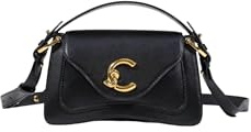 Coccinelle Leder Handtasche Schultertasche C-Me Calf Handbag Noir schwarz