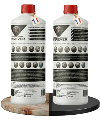FEREVER Rust Converter Metal | Stop Rust Car & Exterior Bodywork | Rust Destroyer - Matte Black Protective Film | Ready to Paint | Paint Roller Brush Spray