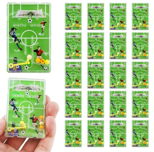 NiceNaiils 20 pezzi di regali di calcio, mini flipper calcio, gioco di pazienza per bambini, compleanno bambini, mix di giochi di calcio
