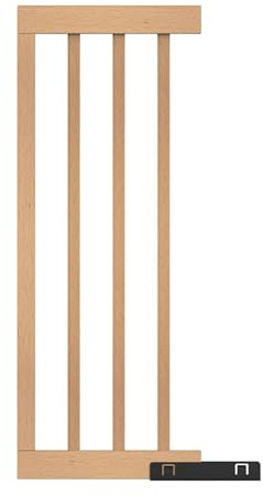 Geuther Easylock Flat Step Verbreiterung Türschutzgitter Holz 30 cm I Erweiterung für Treppenschutzgitter I Babygitter Erweiterung ohne Bohren, Kindergitter Zubehör, Verlängerung Türgitter Buche Natur
