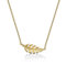 Diamond Treats Yellow Gold FEATHER Pendant Necklace in 925 STERLING SILVER, 18K Gold Plated for Women. Gold Ladies Feather Necklace with Adjustable Chain. A Gift for Women.