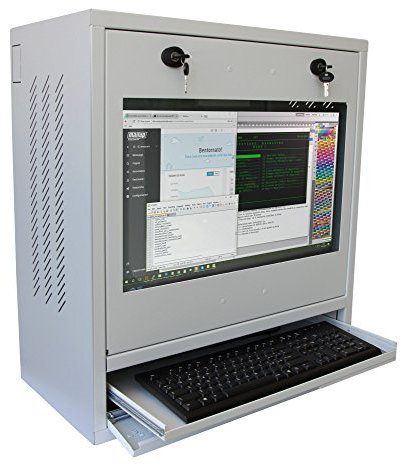 Techly Professional 104882 Armadio di Sicurezza per PC, Monitor LCD e Tastiera Grigio Grigio