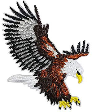4th July Patriotic American Bald Eagle Embroidered Patches Wildlife Outdoor Clothing Animal Badge DIY for Bag Jeans t-Shirt