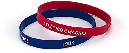 Atlético de Madrid Herren-Armband, Rot und Blau, Standard, Silikon-Armband, Unterstützung, offizielles Produkt