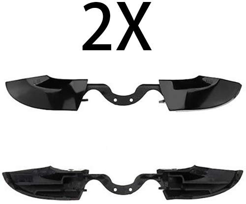 YuYue Kunststoff-Knöpfe für Xbox One, 3,5 mm Lb Rb Controller, Ersatzteil für Xbox One, Schwarz, 2 Stück
