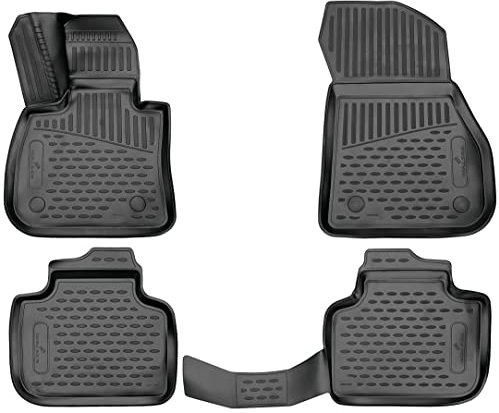 WALSER XTR Gummi Fussmatten Auto für BMW X1 (F48) 2014-12/2022, 100% passgenaue Auto Fußmatten, robuste Universal Fußmatte Auto, Gummimatten Auto, Auto Fussmatten Gummi, Auto Gummimatten