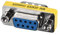 N/A DB9 VGA Gender Changer 9 pines hembra a macho 2 filas mini género cambiar acoplador adaptador conector para aplicaciones Serie Azul Pack de 5