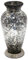 Britalia Black Crackle Mosaic Glass Vintage Vase Table Lamp 38cm | Chrome Base | 1 x ES E27 Bulb Required (Not Included) | Study - Bedroom - Lounge | Desk Light