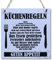 CARISPIBET Küchenregeln schild Haus & Küche Holzdeko-Schild Wandschild Türschild Holztafel Holzbild 20 x 20 cm