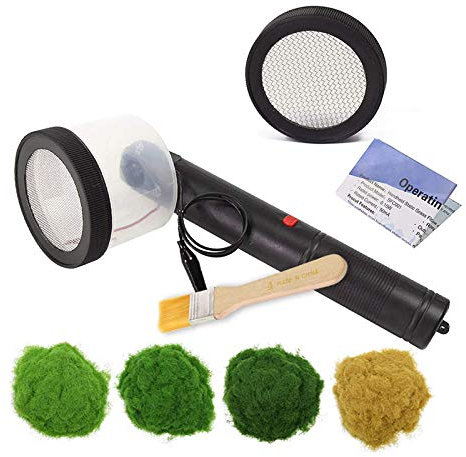 Cuasting Flocking Kit Static Grass Applicator ABS Flocking Machine with Antislip Handle for DIY Scenic Modelling Sand Table