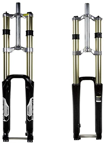 ZTZ [EU Stock Mountainbike-Federgabel, 180 mm, für Reisen, Fahrrad, Magnesiumlegierung, 20 mm Achse, 3,8 cm (1 1/8 Zoll) gewindelose Mountainbike-Gabel 27,5/29 Zoll