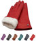 AKAROA ESTD 2019 Lederhandschuhe Damen MIA, Touchscreen Funktion, italienisches Leder, Futter aus original Neuseeland Lammfell, 4 Größen S - XL, rot, L - 8