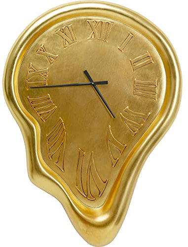 Kare Design Wanduhr Big Drop, Uhr, Gold, 92x127cm