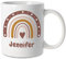 Personalisierte Tasse mit Namen - Regenbogen Motiv Personalisiert - Keramik Kaffeetasse beidseitig bedruckt