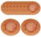WedDecor 33cm Round Charger Plate, Set of 12 Charger Plates, for Centerpiece Presentation Dinner Plate Set, Weddings, Banquets, Christmas Parties Table Decorations, Red Peacock Design