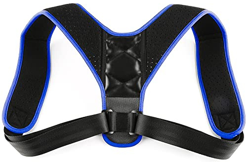 Bodyplus Unisex Posture Corrector, Back Brace Posture Corrector with Adjustable Magnetic Belt, Back Straightener Posture Corrector for Back Posture Support, Blue
