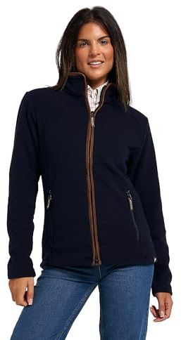 JACK PYKE Womens Fleece Jacket – Lightweight and Breathable Ladies Fleece jacket with Full Zip, Long Sleeves, Zipped Pockets, Faux Leather Piping – Ideal for Travel and Outdoor Sports