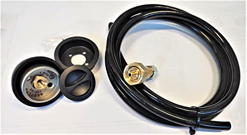 ZaTeChS Propan Butan Tankadapter Dish (Europe) Set | Dish PCV-Ventil Ø8 | 1,8 m Propangasschlauch DN6,5 Ø8 | Fülladapter | Camping LPG Betankung Auto Wohnmobil 11 kg Zylinder
