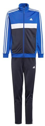 adidas Unisex Kinder Essentials 3-Stripes Tiberio Track Suit, Semi Lucid Blue/White/Legend Ink/White, 13-14 Years