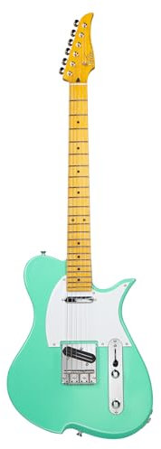 Vola Vasti V3 MC E-Gitarre, Eschenkorpus, Ahornhals, Nickelbünde, moderner C-Hals, hergestellt in Japan (Surfgrün)