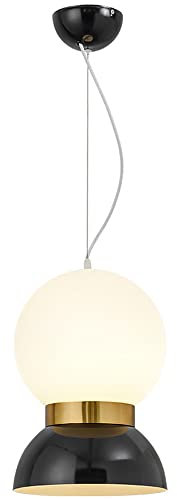 Modern Bowl Shape Colorful Pendant Light Fixture For Dining Room Lighting With White Glass Ball Chandelier Ceiling Lamp For Living Room Light,Adjustable Length Present