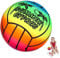 Toyvian 3 Stück 16cm leichte Wasserbälle für Kinder leuchtende Plastik-Softballs in Regenbogenfarben für Sommer-Pool-Party-Spielzeug Strandspiele Indoor und Outdoor-Aktivitäten auf dem Spielplatz