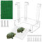 VIKKSAER Schildkröten-Basking Plattform mit simuliertem Rasen, transparente Wasser-Reptilien-Schildkröte, zum Ausruhen, Schildkröten, Aquarium-Dock, hängende Rampe, Kletterregal (XL) (XL-24,9 cm)