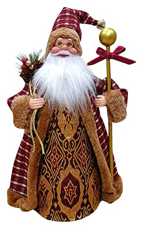 Santa Claus Christmas Tree Top Star Topper - Elderly Forest Tree Top Decor for Home - Xmas Gift