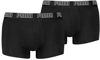 PUMA Boxer Trunk Boxershorts Men Herren Everyday Unterhose Pant Unterwäsche 2er Pack, Farbe:230 - Black/Black, Bekleidungsgröße:S