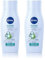 NIVEA Volume Wonder Kräftigendes Shampoo, Volumen Shampoo mit Kollagen und natürlichem Bambus-Extrakt, silikonfreies Haarshampoo für sichtbares Volumen und strahlenden Glanz (50 ml) (Packung mit 2)