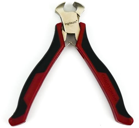 INGDAUM® Alicates de punta de 4 pulgadas/aprox. 100 mm como alicates, niquelado, para el corte limpio de cables y cables (alicates niquelados)