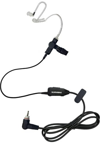 ULSOUMAX Air Acoustic Tube Kopfhörer kompatibel mit Motorola SL300 SL1600 SL2600 SL4000 SL7550 DLR110 SL1K SL1M Digital Radio, Kopfhörer mit PTT-Taste