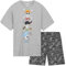 One Piece Pigiama Corto Bambino, Comodo Pigiama Cotone Ragazzo - Anime Regalo (Grigio/Nero, 9-10 Anni)