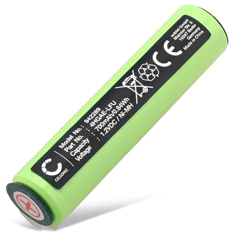 CELLONIC Akku kompatibel mit Braun BT3020, BT3021 Type 5516, 4HGAE-LFU | (700mAh -1.2V-NiMH) für Braun BT3040 Type 5517, BT5010, Cruzer Beard 5, 5417, 5418, Free Control 1715, 1735, 1775, 5727, 5728