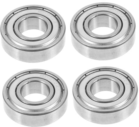 COOLHIYA 4 Stück Radlager für Rollstühle Rollstuhlteile Innenteile Walker-Gabelvorbaulager Rollstuhllager runden vertikale Achse vordere Zubehör Komponente Stahl