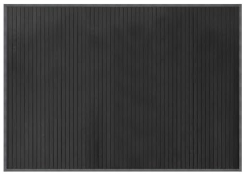 vidaXL Teppich, Bambusteppich Rechteckig, Bambusmatte rutschfest für Wohnzimmer, Läufer Küchenteppich Flurteppich, Modern, Grau 70x100cm Bambus