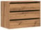 vidaXL Kommode, Sideboard mit 3 Schubladen, Schubladenschrank Schrank für Wohnzimmer, Anrichte Flurschrank Beistellschrank, Artisan-Eiche Holzwerkstoff