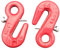 2 ganci di accorciamento con occhiello per catene da 6 mm, 1120 kg, gancio parallelo, classe 8