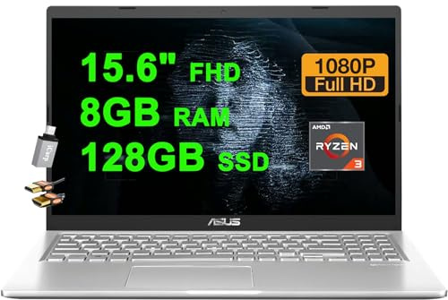 ASUS VivoBook 15 Business Laptop 15,6 pollici FHD antiriflesso AMD Ryzen 3 3250U 8GB RAM 128GB SSD USB-C VGA Camera SonicMaster Win11 w/ICP Accessorio