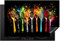 KitchenYeah© Coperchio Piano Cottura 78x52 cm Cucina Copri Fornelli Tappetino Induzione Antiscivolo Piastra Protezione Cucchiai - Spezie - Moderno - Graffiti - Colore