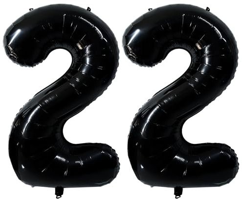 40 Zoll Schwarz Luftballon Zahlen 22 Schwarz Ballon 22. Geburtstag Deko Zahlenballons 22 Riesen Helium Luftballon 22 Party Dekoration Hochzeit Geburtstag Nummer 22