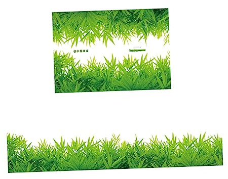 Garneck Wandtattoo Blumenwiese - Selbstklebendes Wandbild Für Wohnzimmer - Schlafzimmer Und Kinderzimmer Dekoratives Fensterbild Mit Grünem Gras Für Eine Fröhliche Raumgestaltung